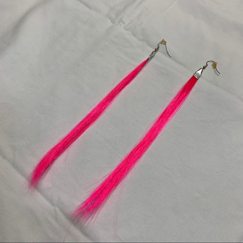 Hot Pink Streak Earrings